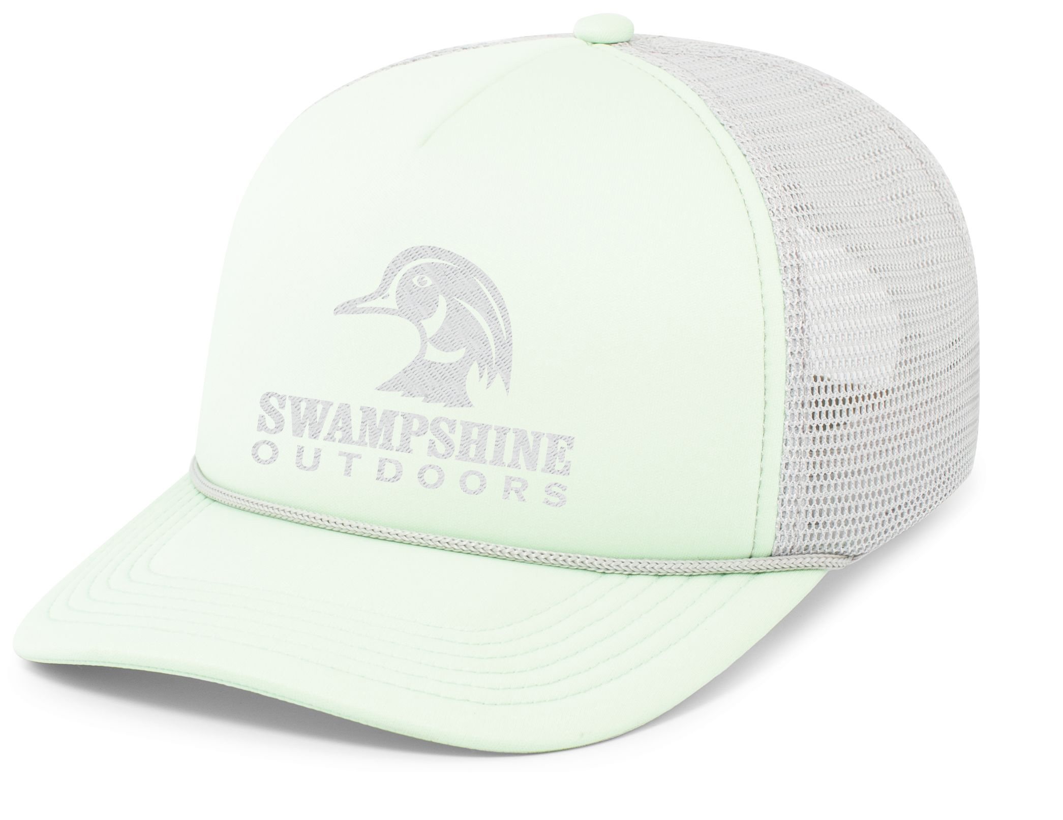 Swampshine Outdoors Embroidered Duck Logo Mens Foam Front Trucker